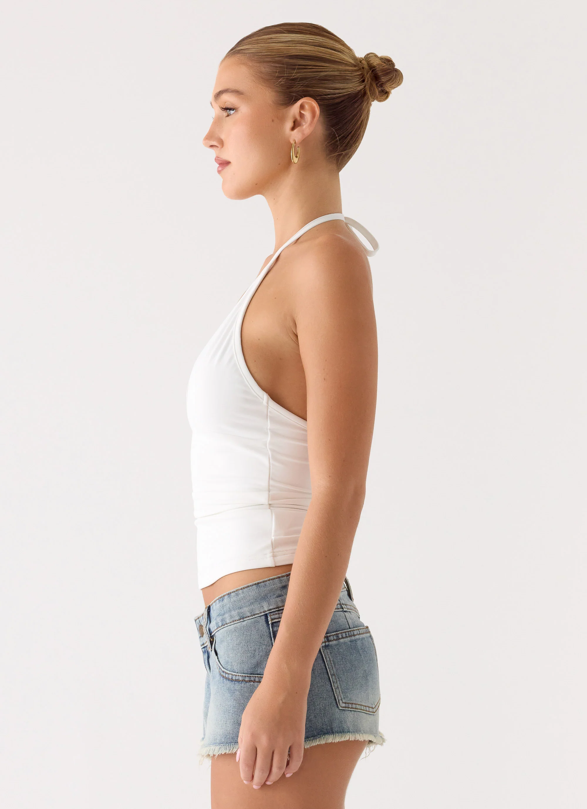 Roll Out Halter Top - White - Image 3