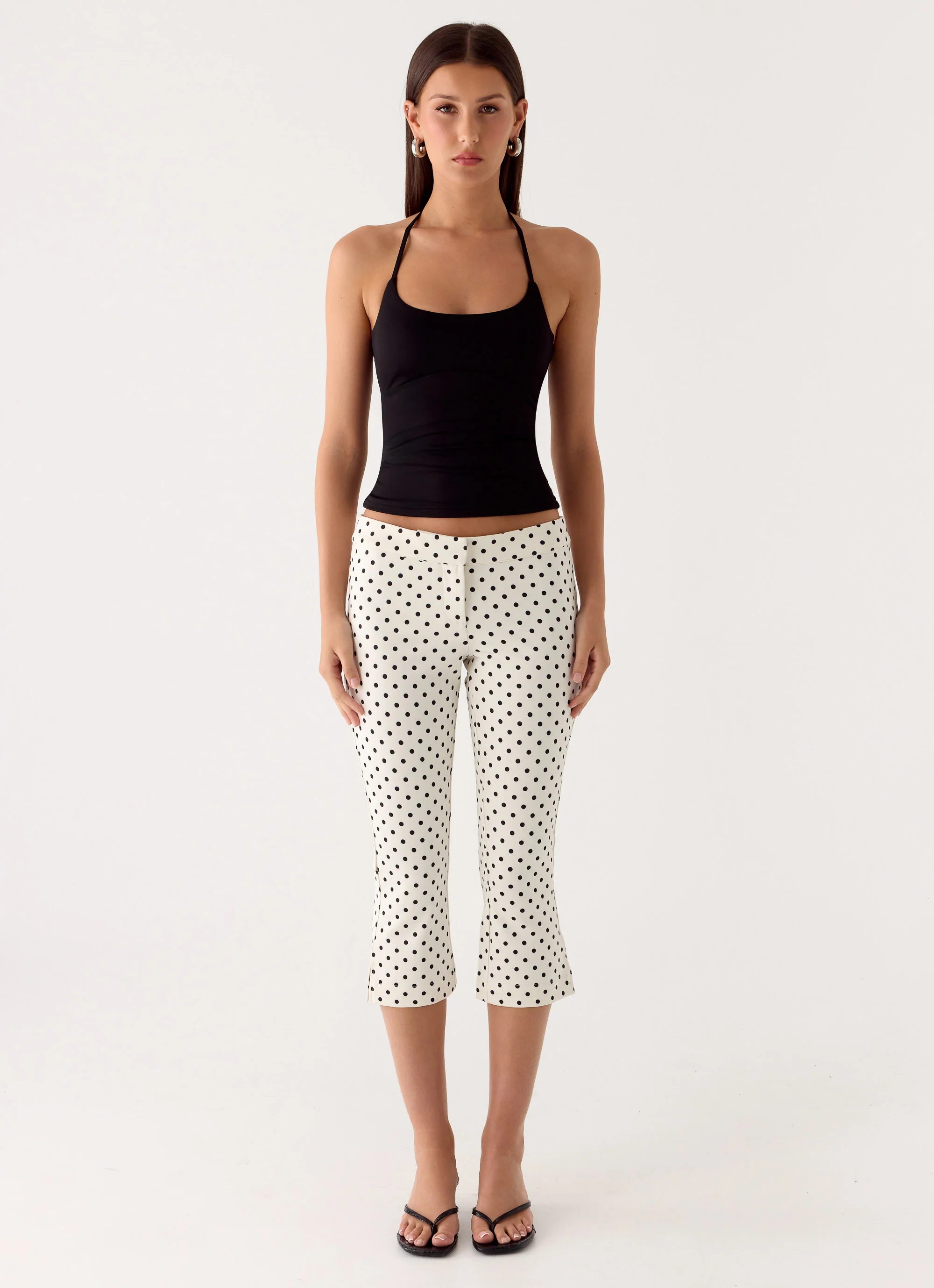 Rue Capri Pants - White Polkadot - Image 2