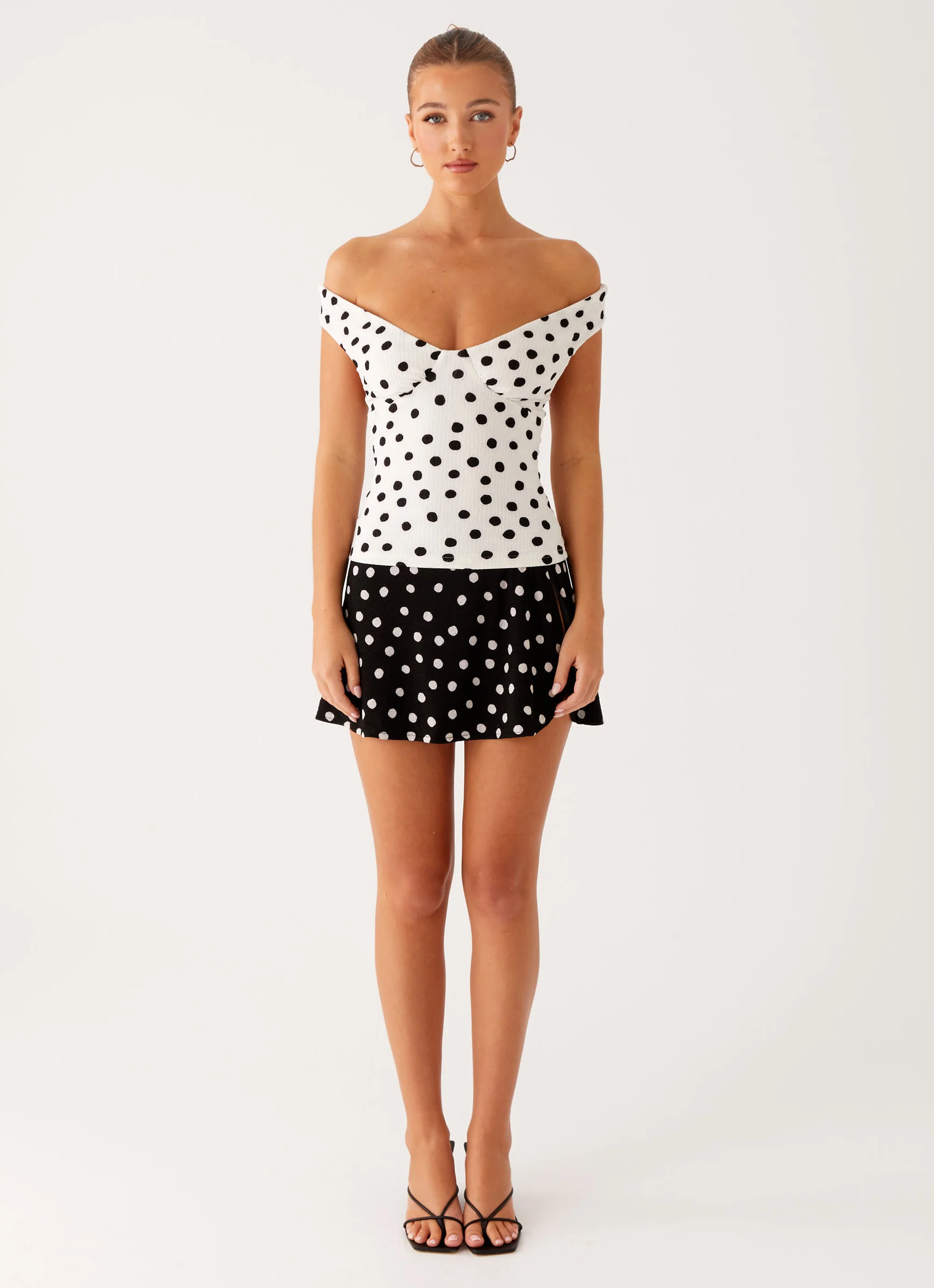 Rylie Top - White Polka Dot - Image 6