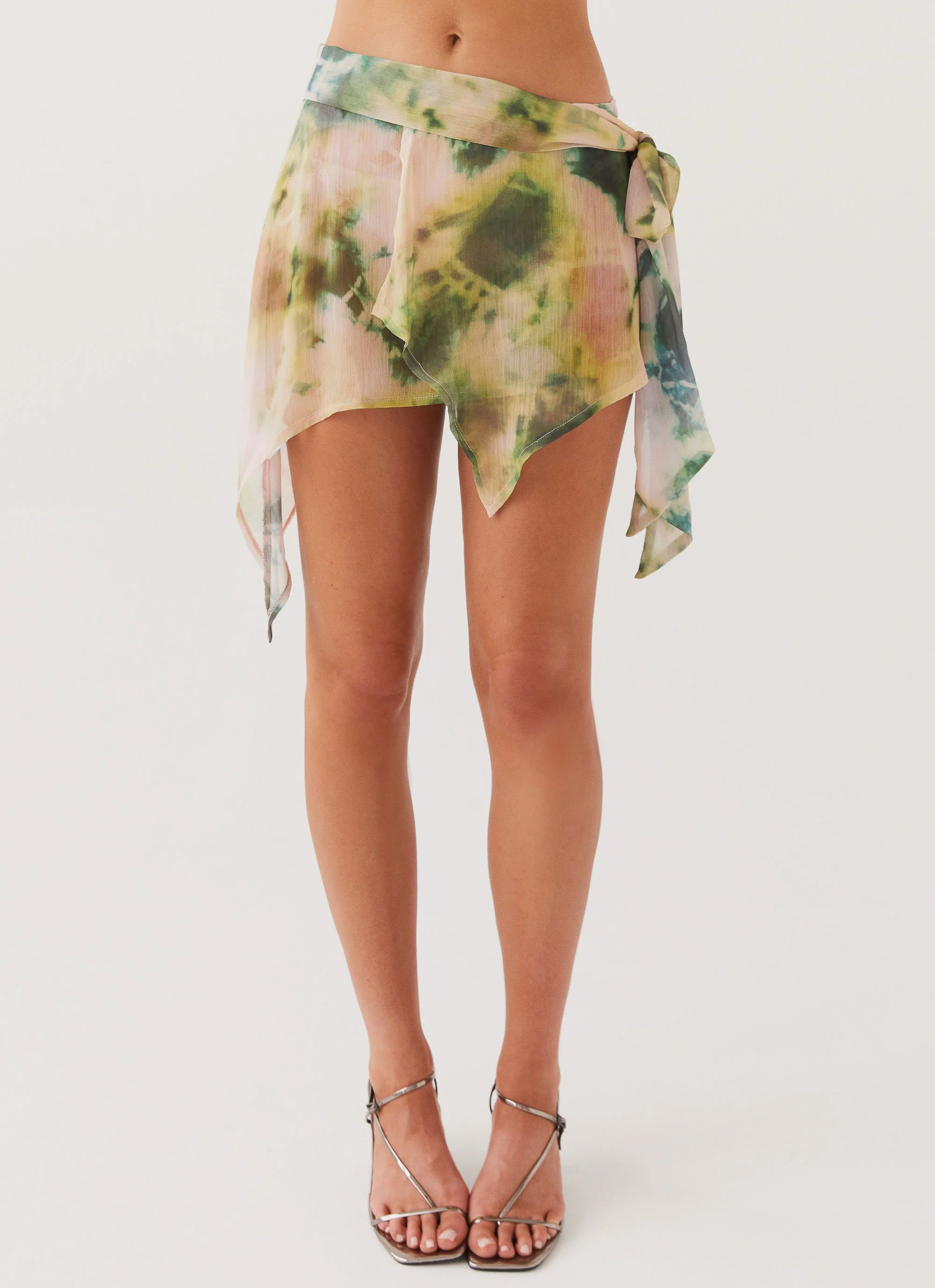 Sariah Tie Mini Skirt - Rainforest - Image 3