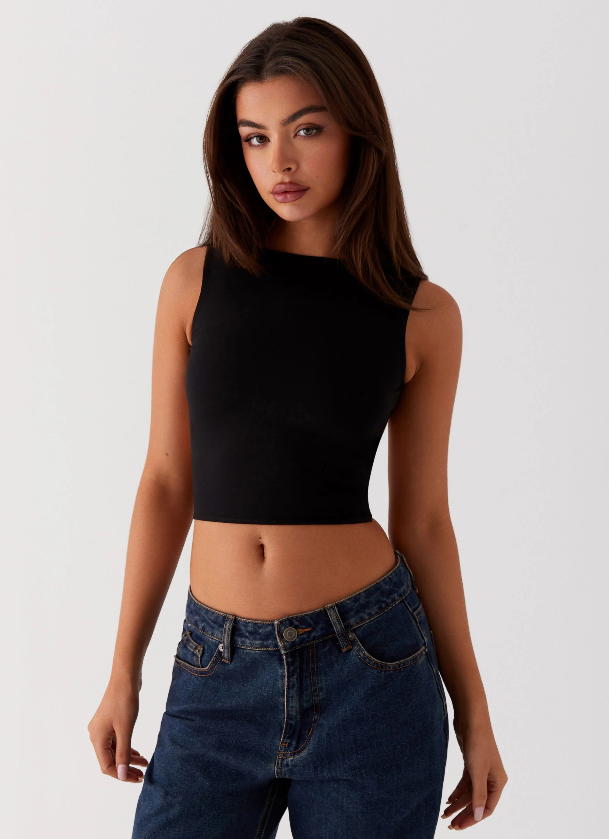 Saskie Crop Top - Black - Image 6