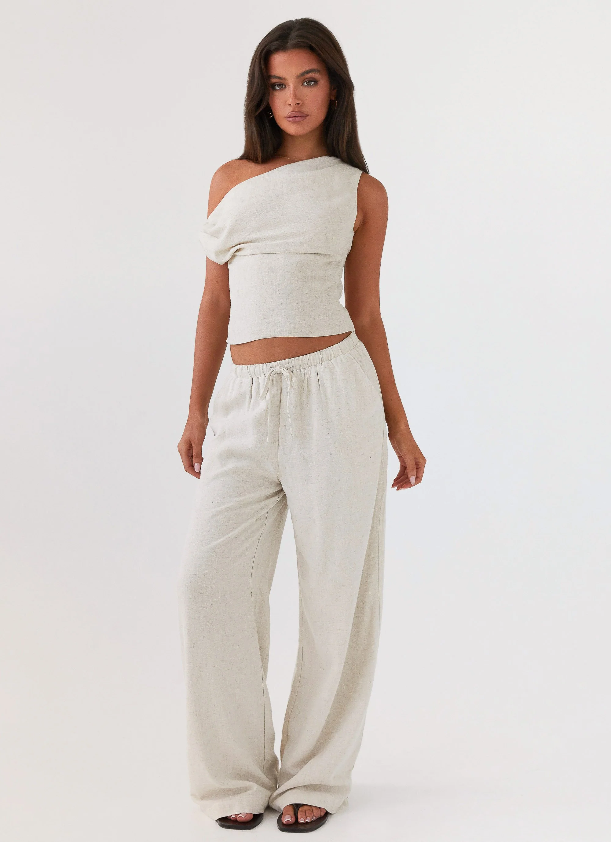 Set Sail Linen Pants - Oat - Image 3