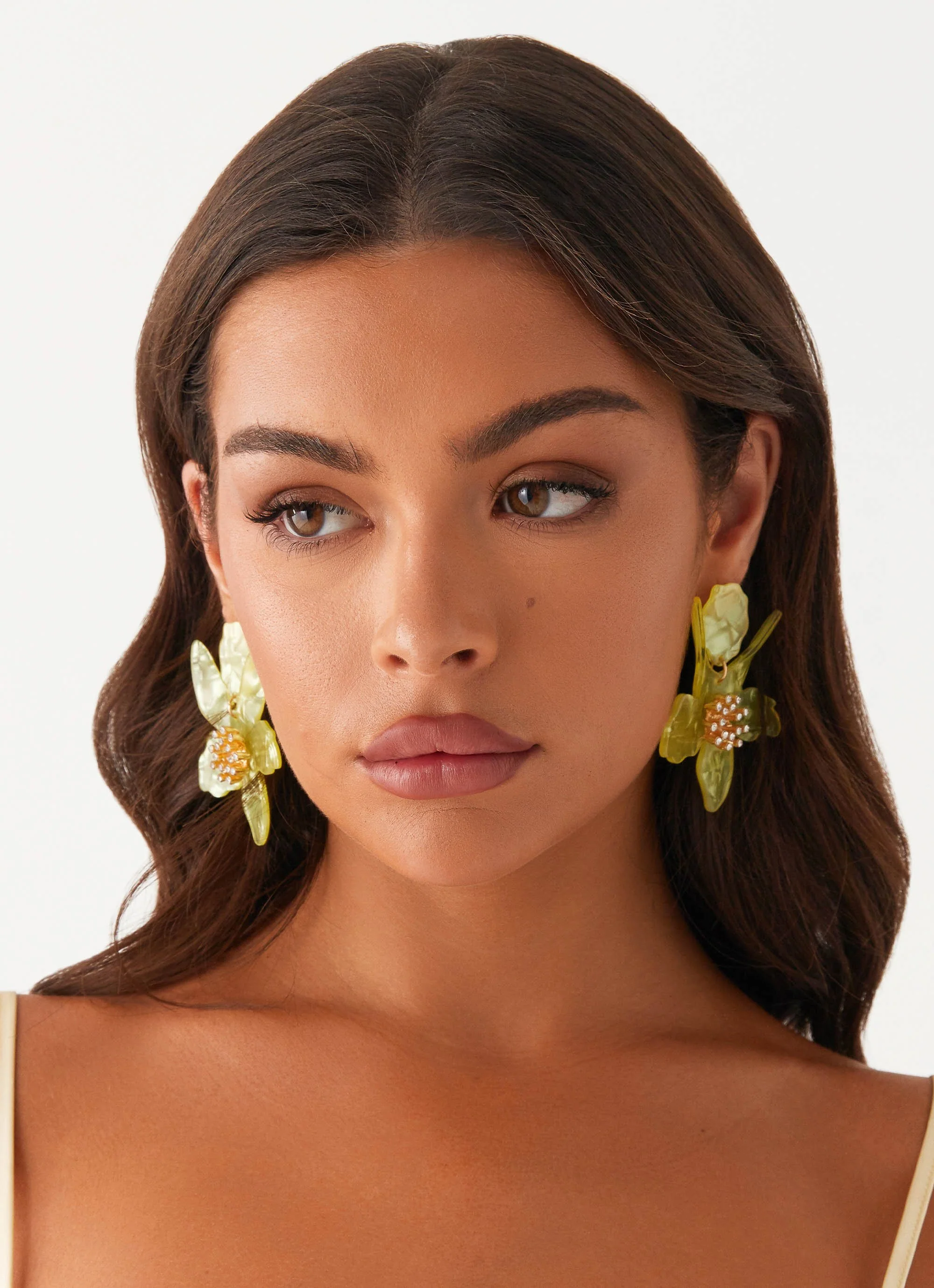 Siesta Flower Earrings - Yellow - Image 3