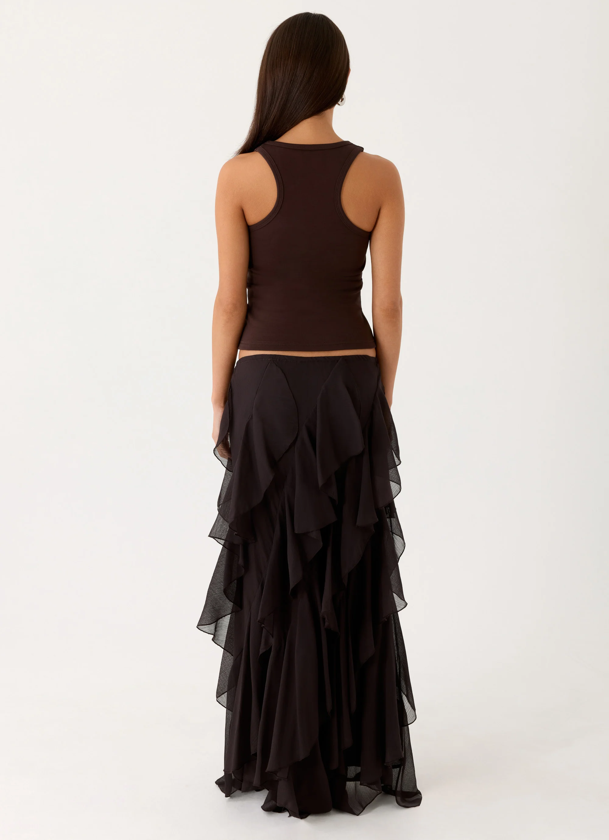 Silvanna Maxi Skirt - Chocolate - Image 5