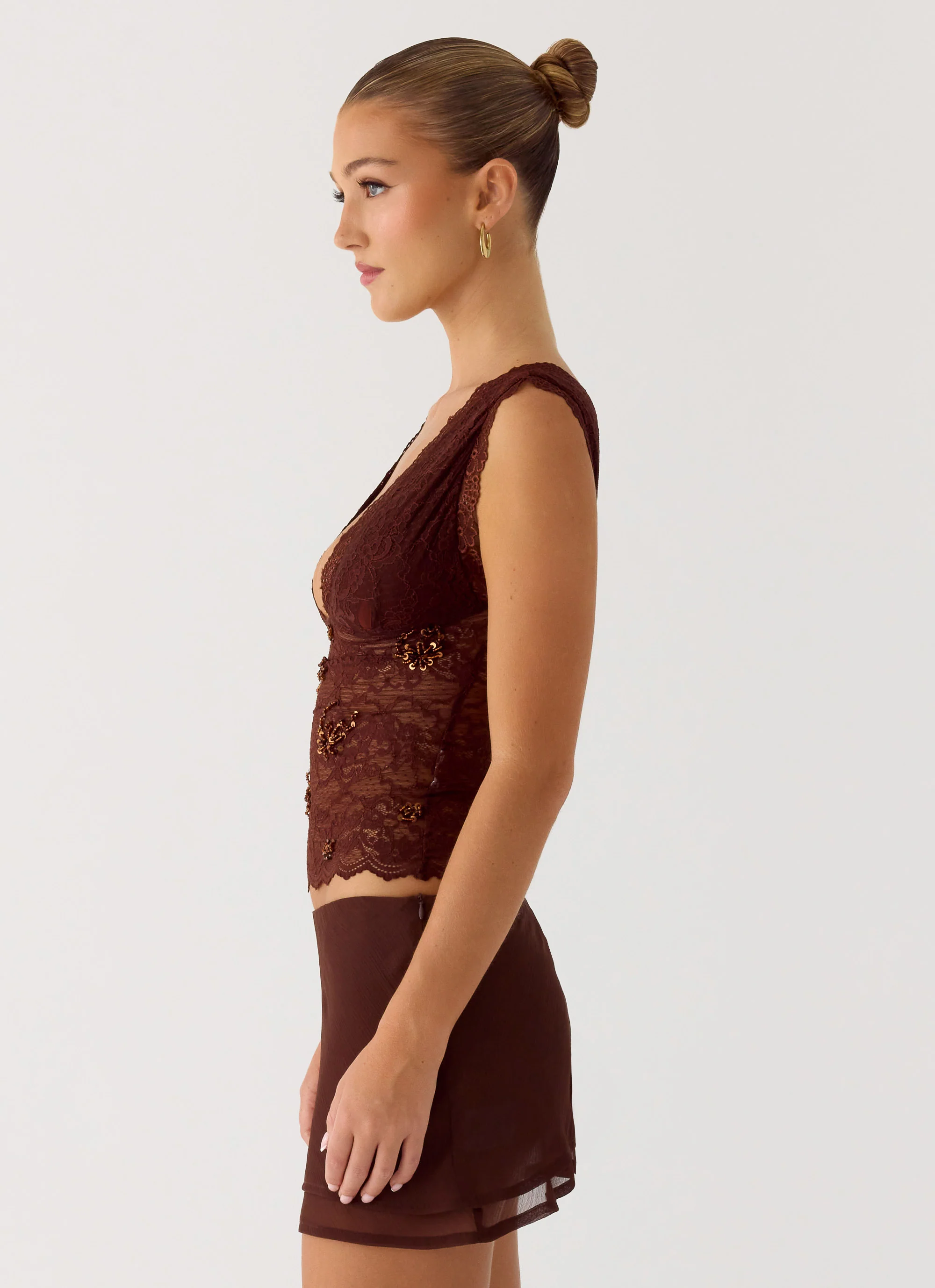 Sommers Lace Top - Chocolate - Image 4