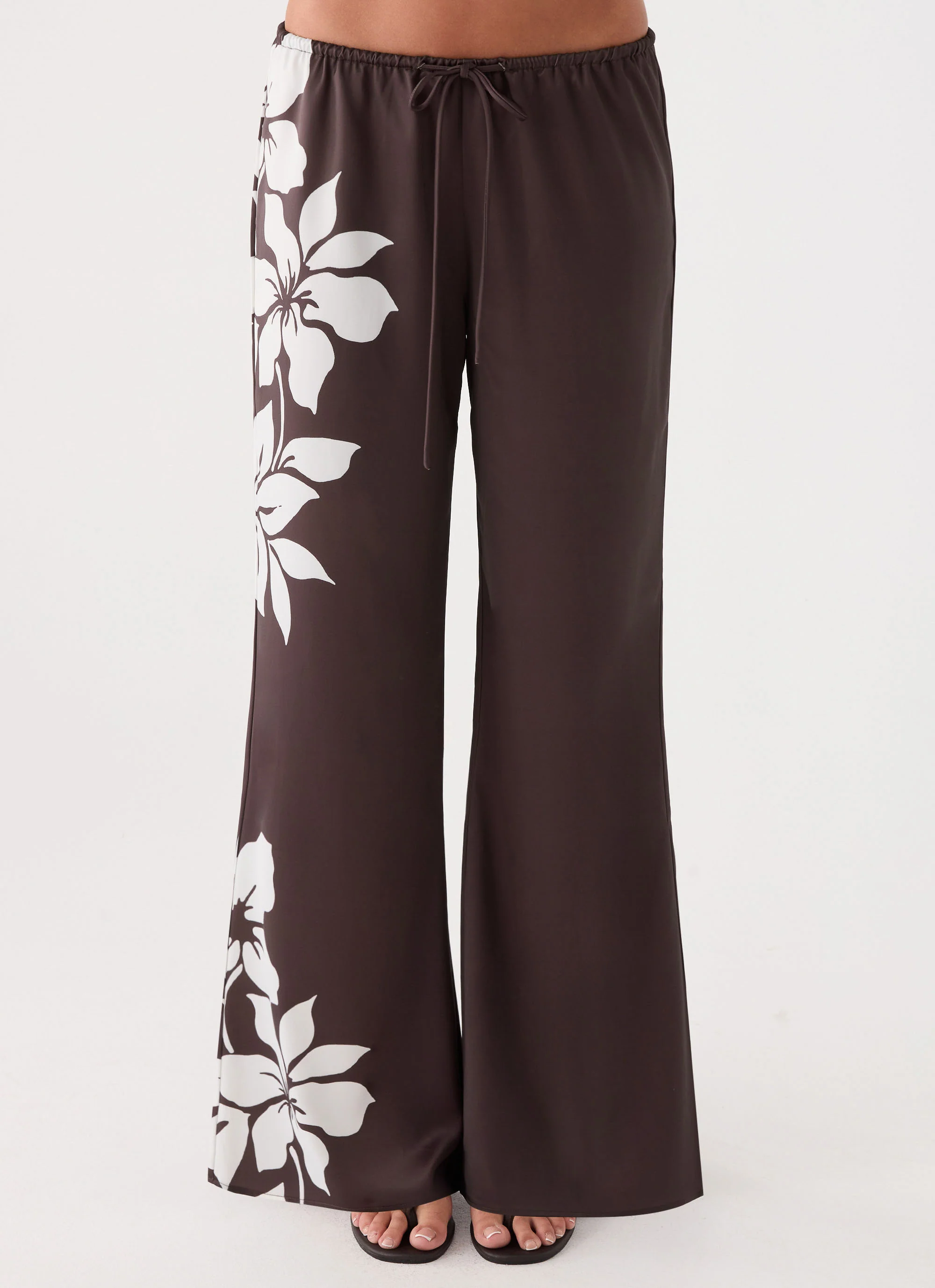 Sorena Low Rise Flared Pants - Chocolate Tropic Floral - Image 7