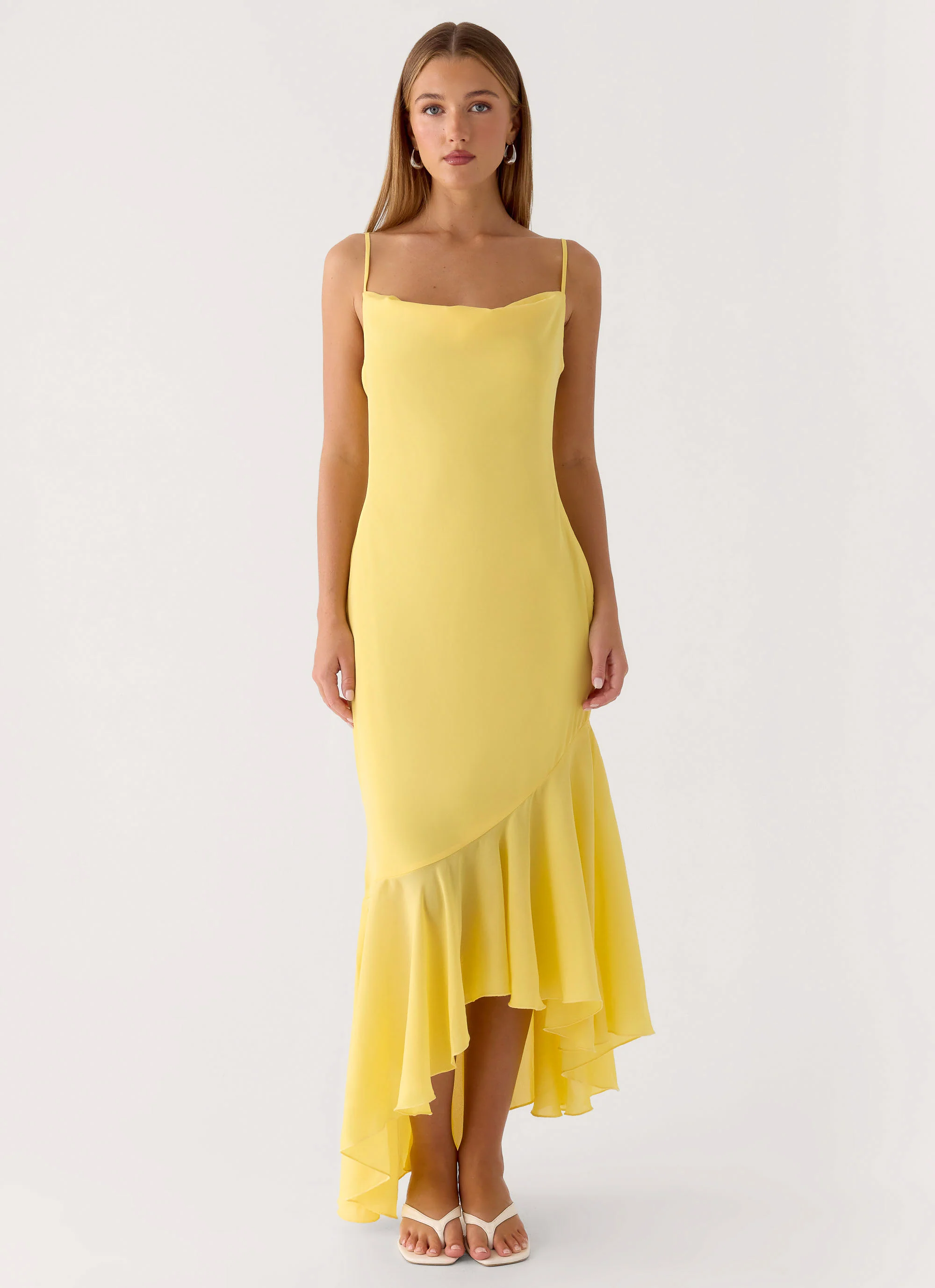 Talindra Midi Dress - Bright Lemon - Image 6