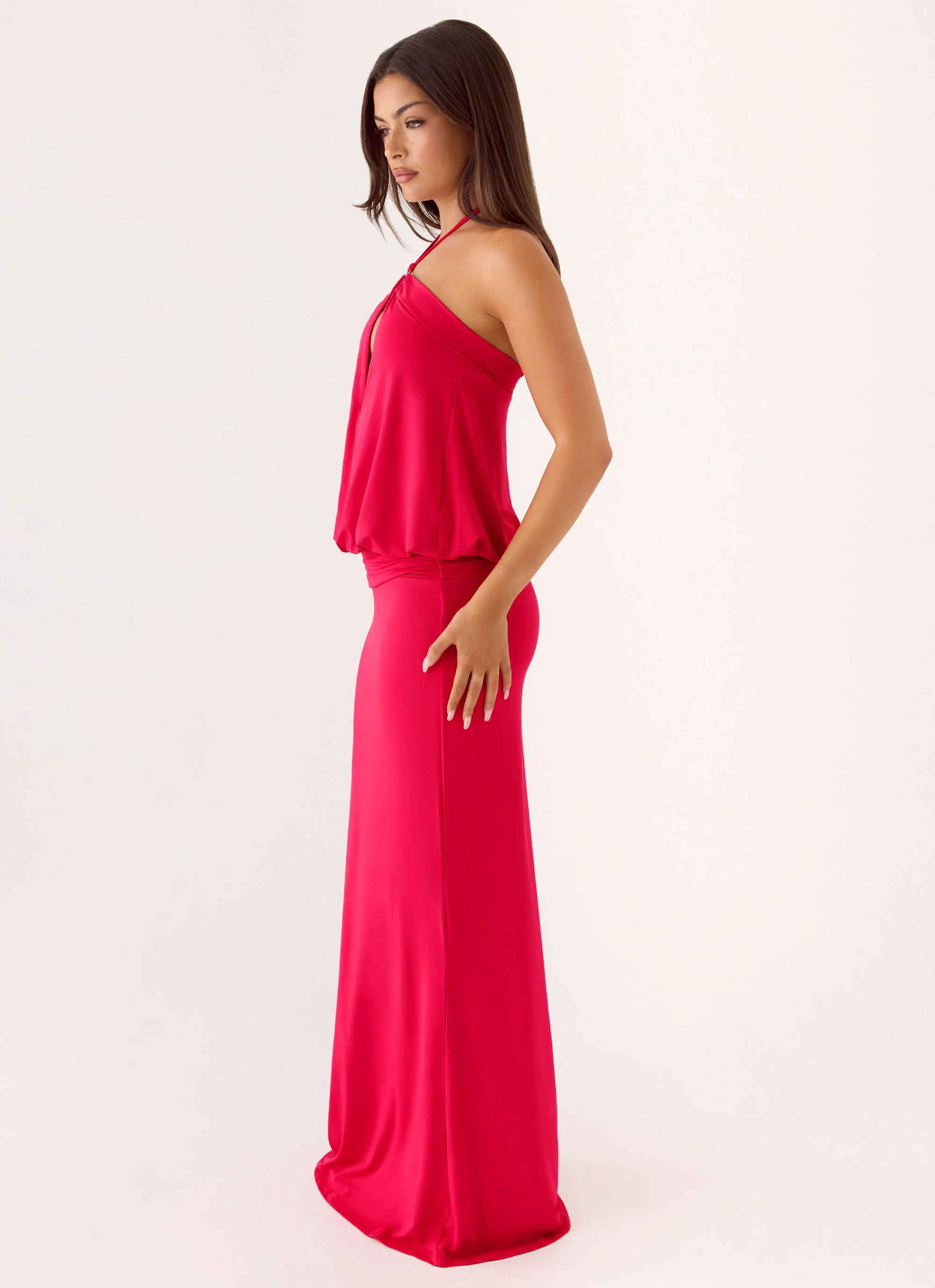 Telling You Maxi Dress - Red Magenta - Image 2