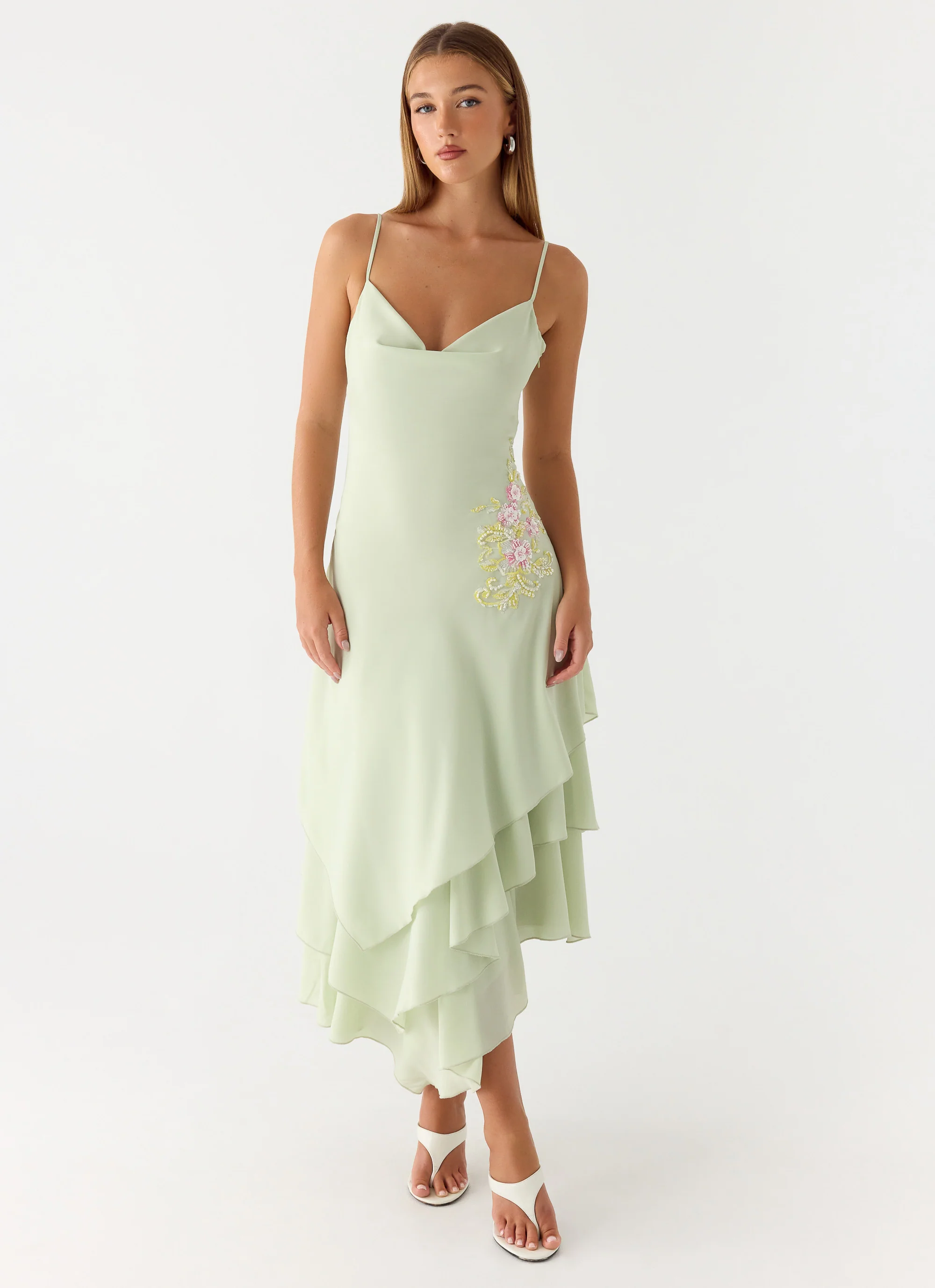 Trisette Midi Dress - Lime - Image 6