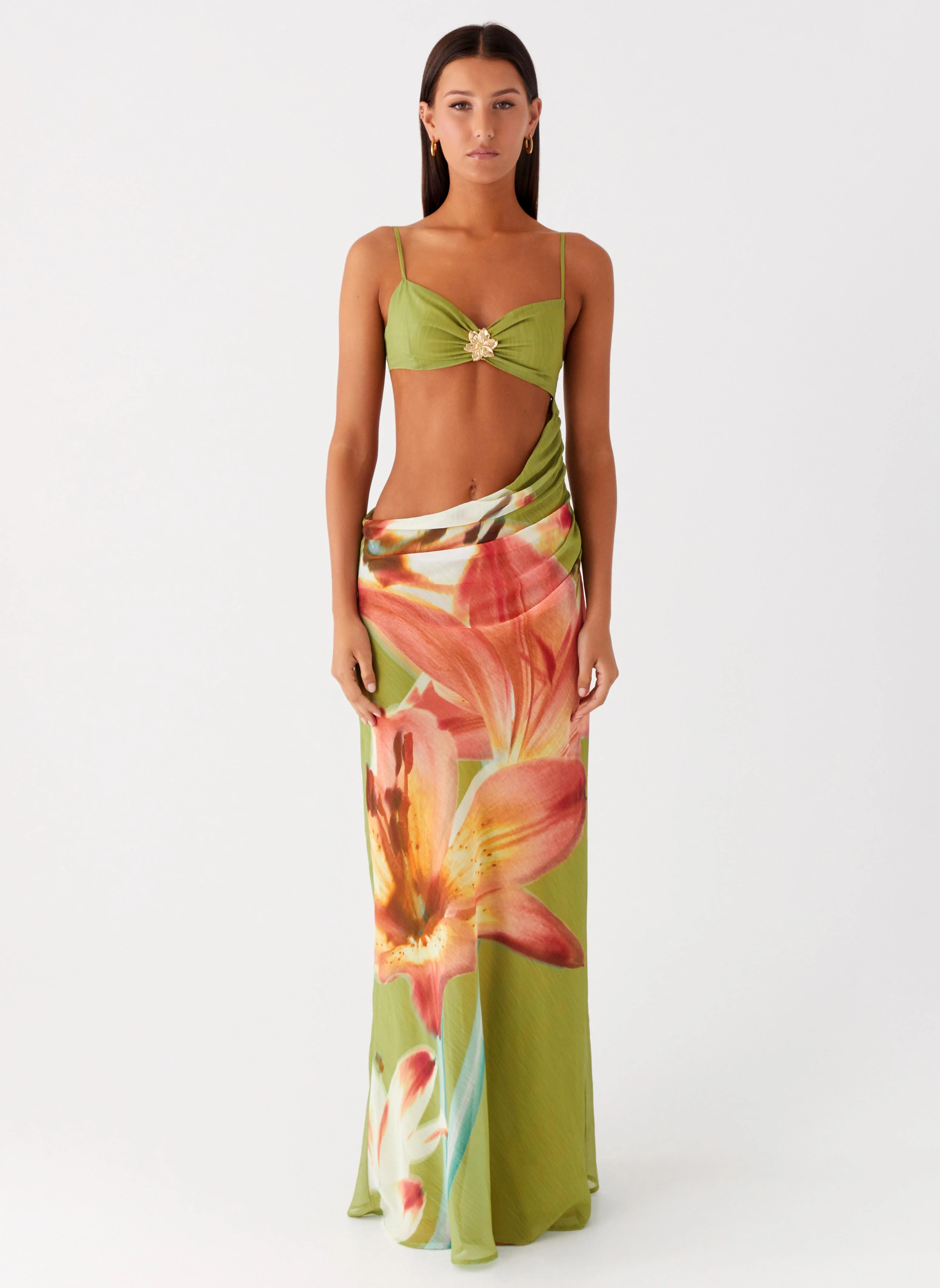 Tropic Rush Cut Out Maxi Dress - Jungle Floral - Image 2