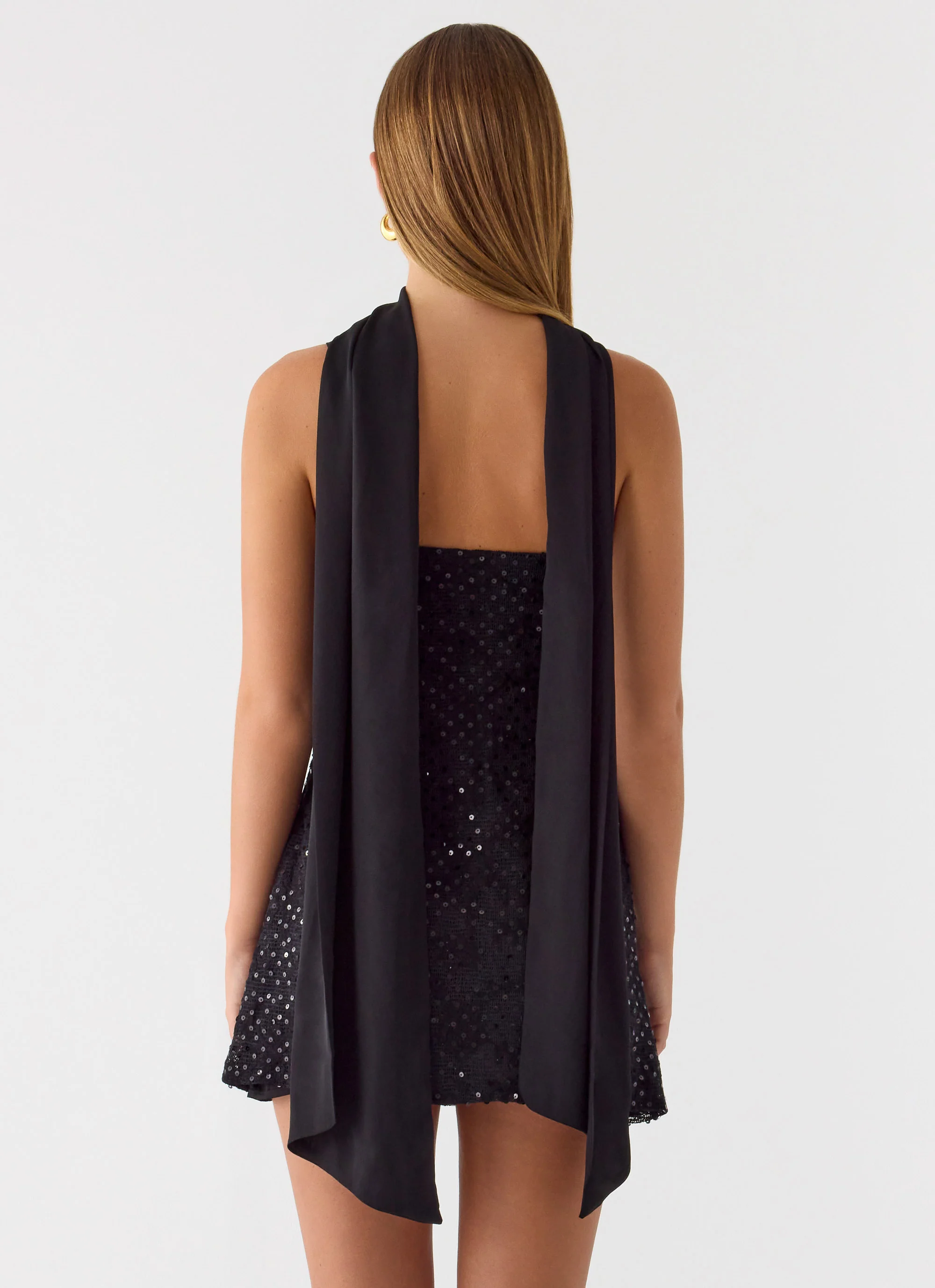 Vision Sequin Mini Dress - Black - Image 4