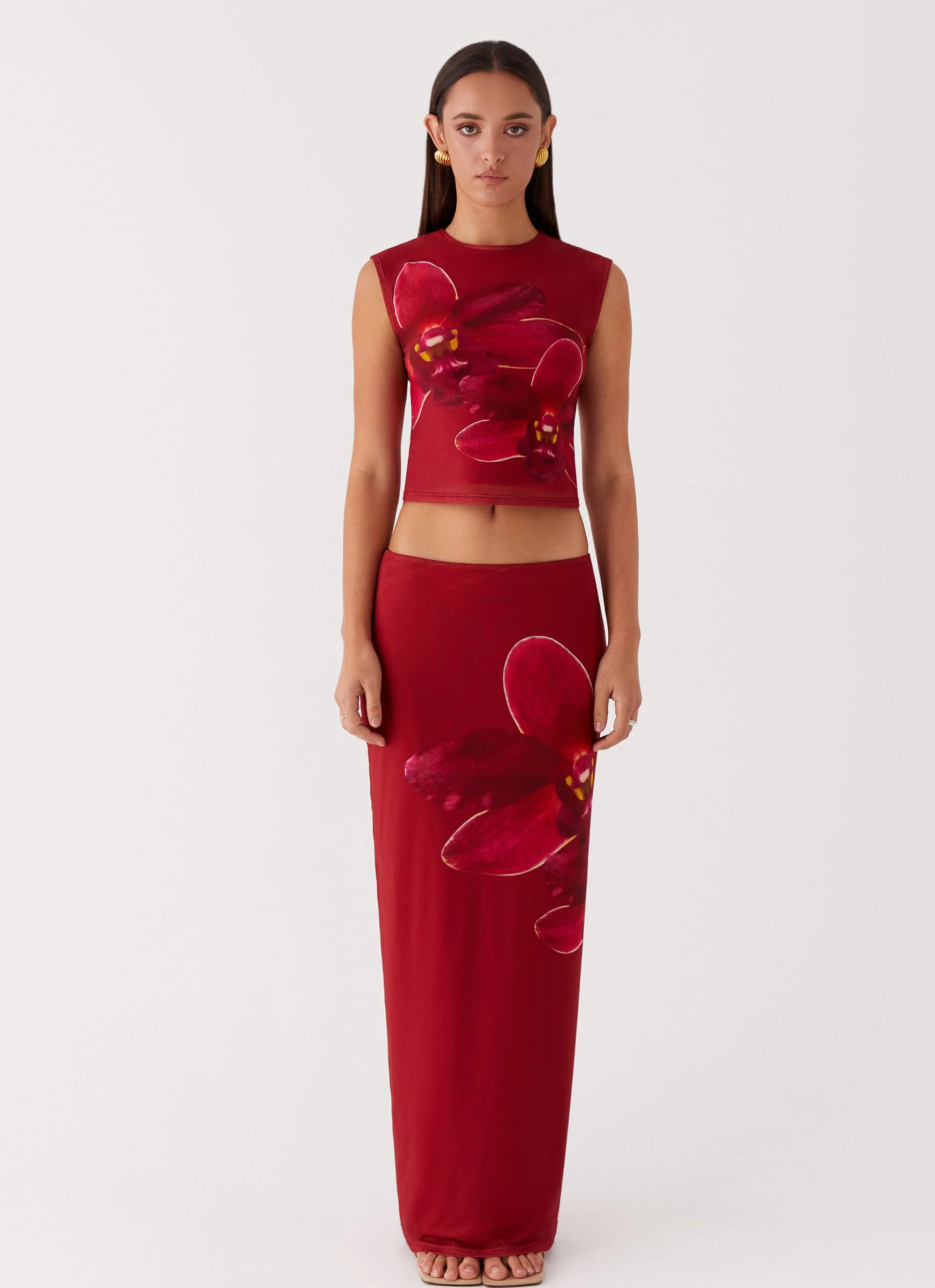 Waiting For Dawn Mesh Maxi Skirt - Rosa - Image 2