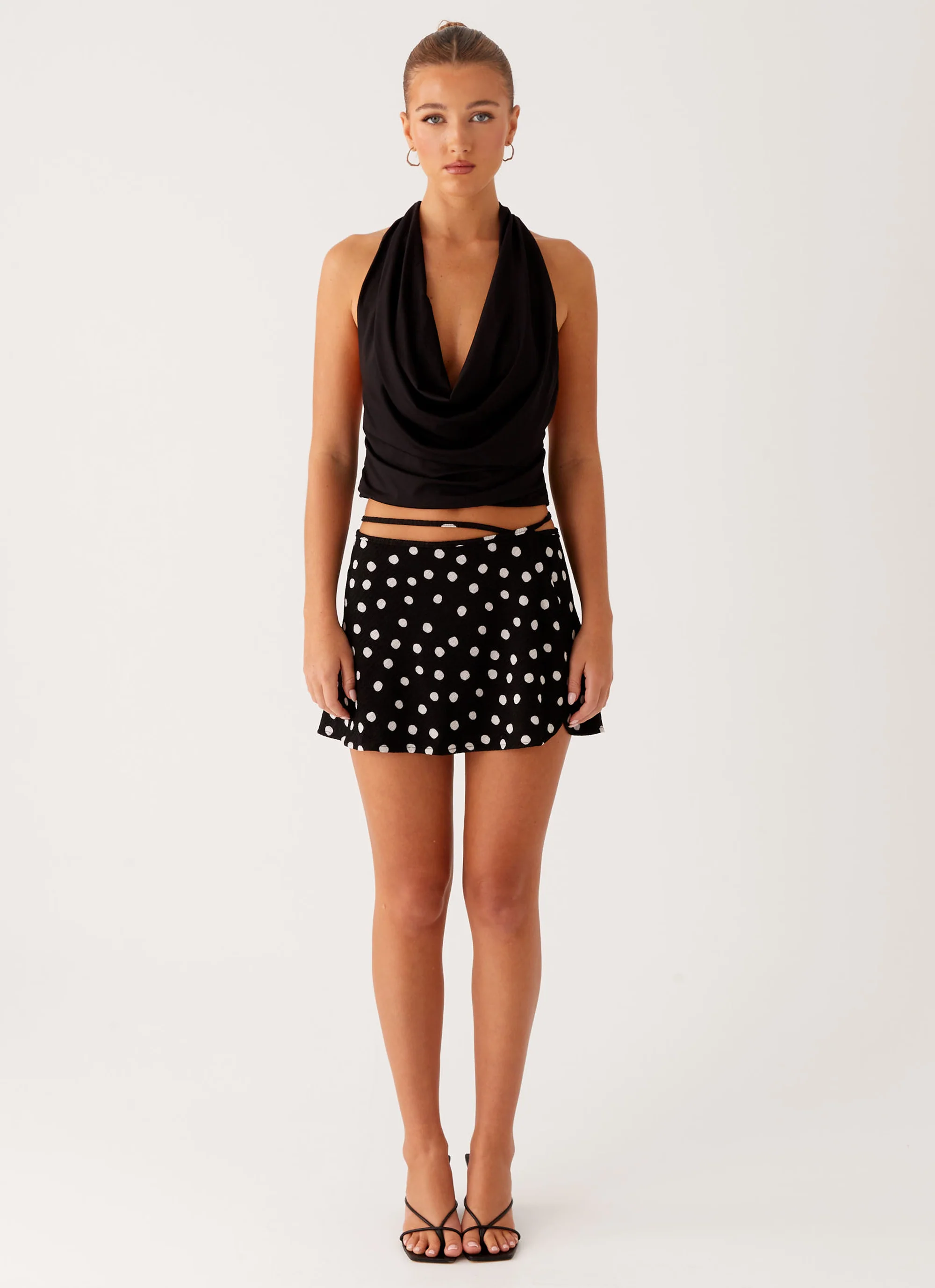 Walker Mini Skirt - Black Polka Dot - Image 2