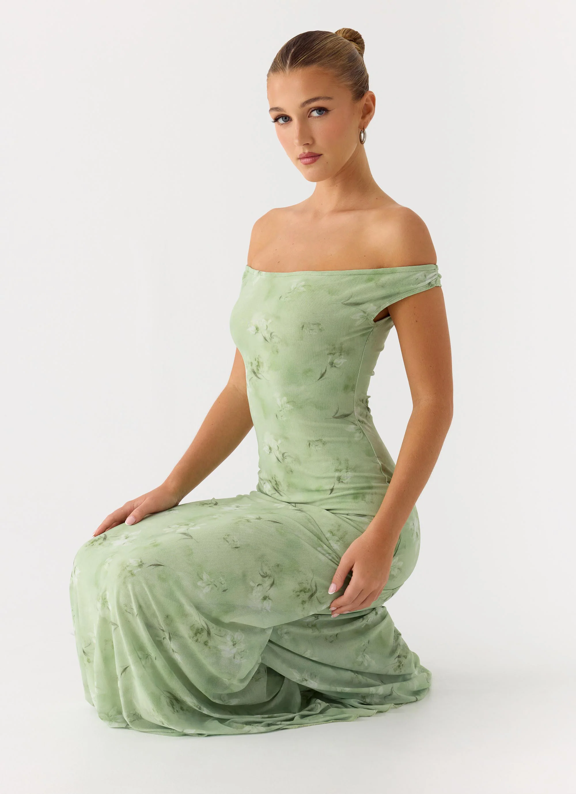 Wasting Time Maxi Dress - Blurred Lime - Image 6