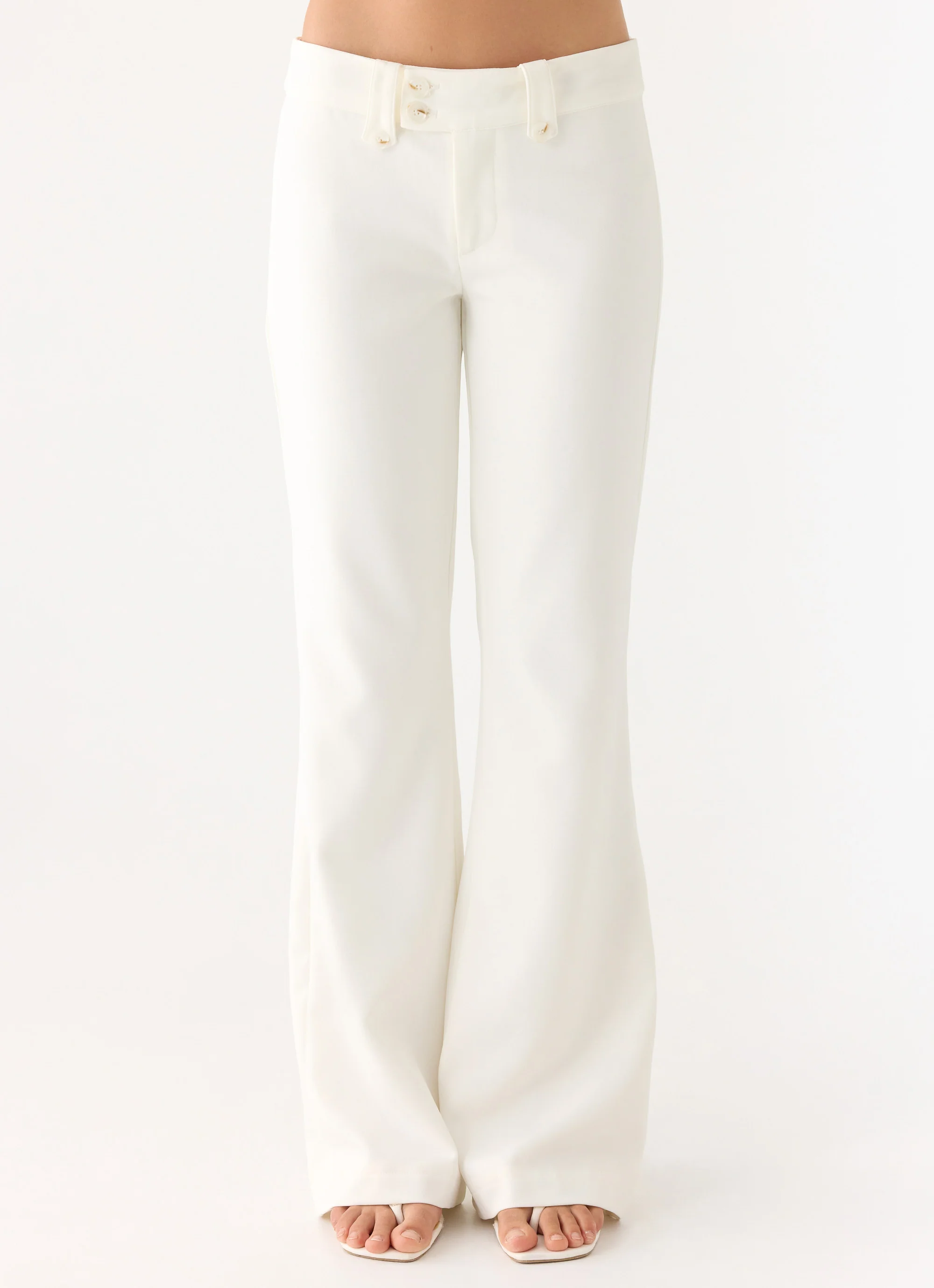 Weiss Low Rise Suiting Pants - White - Image 4