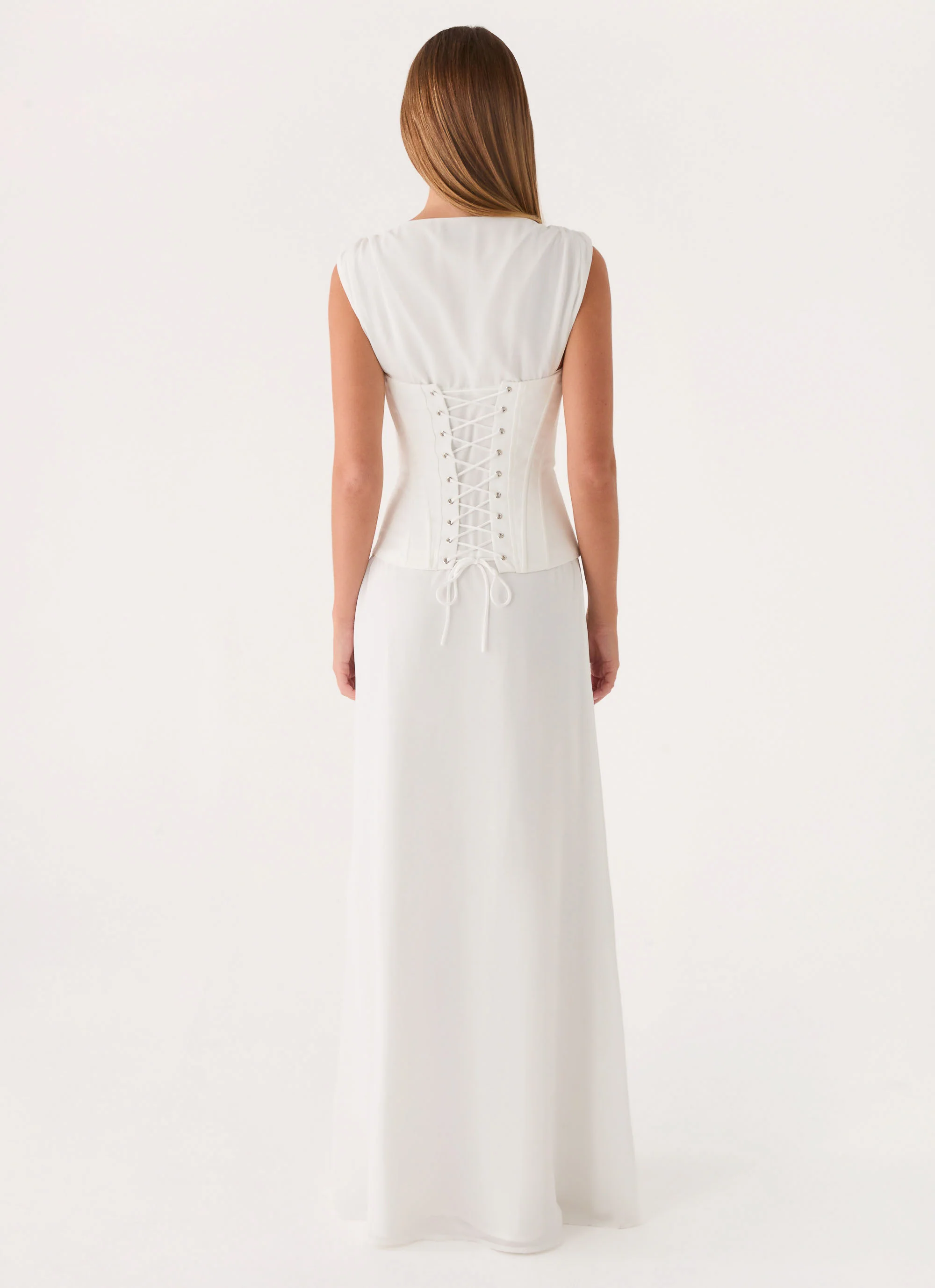 Winello Corset Maxi Dress - Off White - Image 4