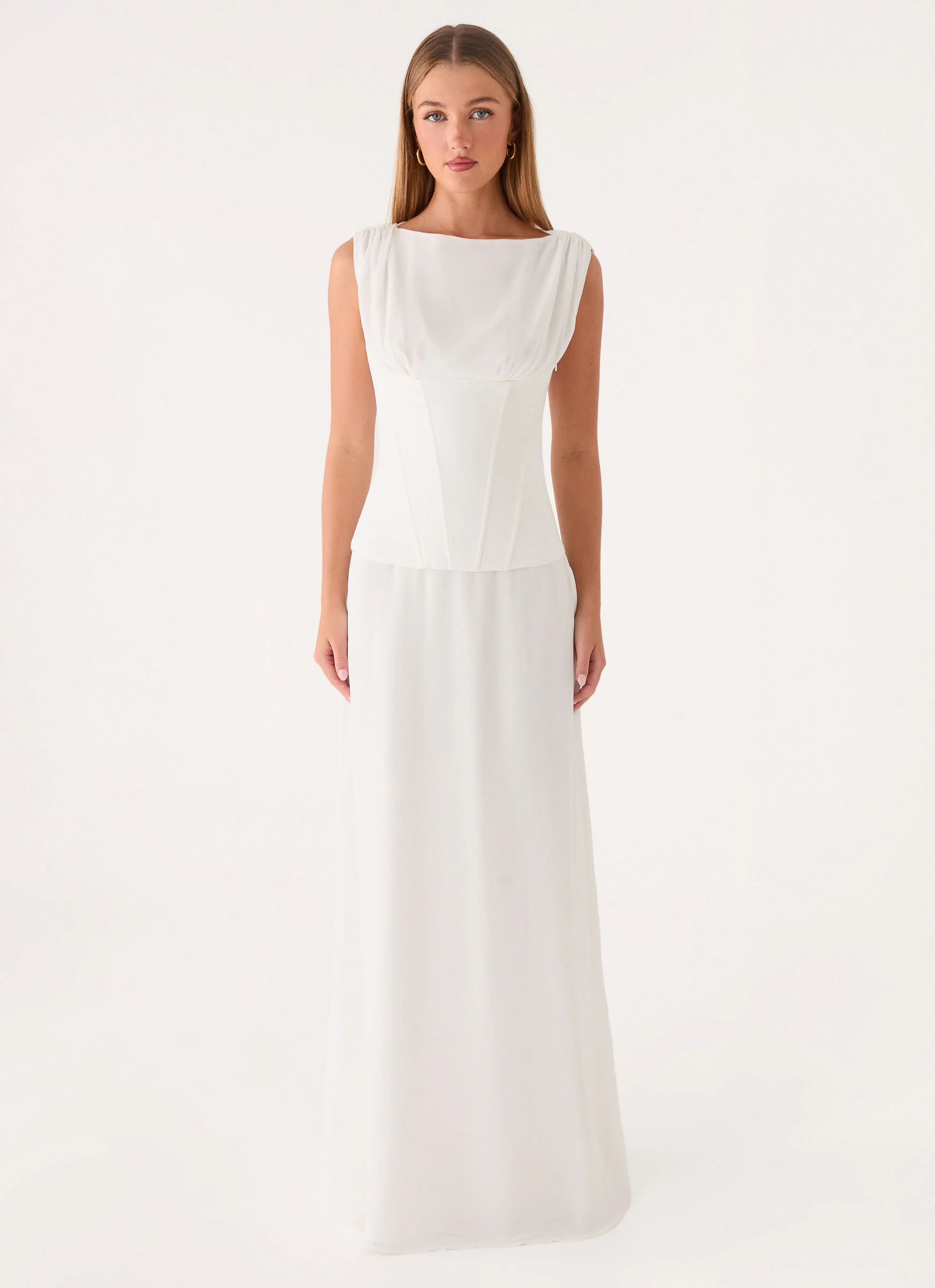 Winello Corset Maxi Dress - Off White - Image 6