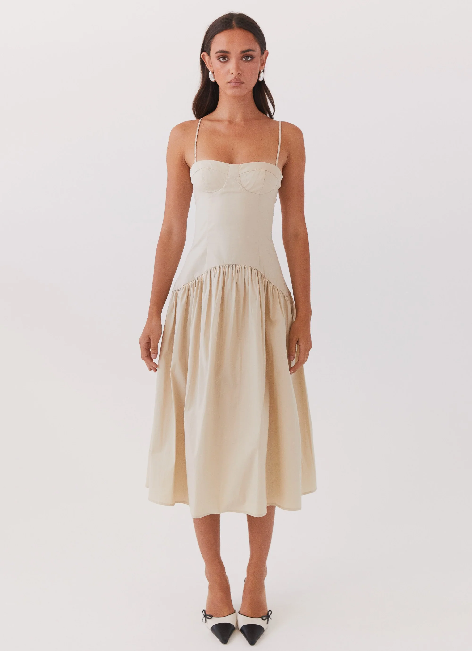 Yvette Corset Midi Dress - Desert Sage - Image 2