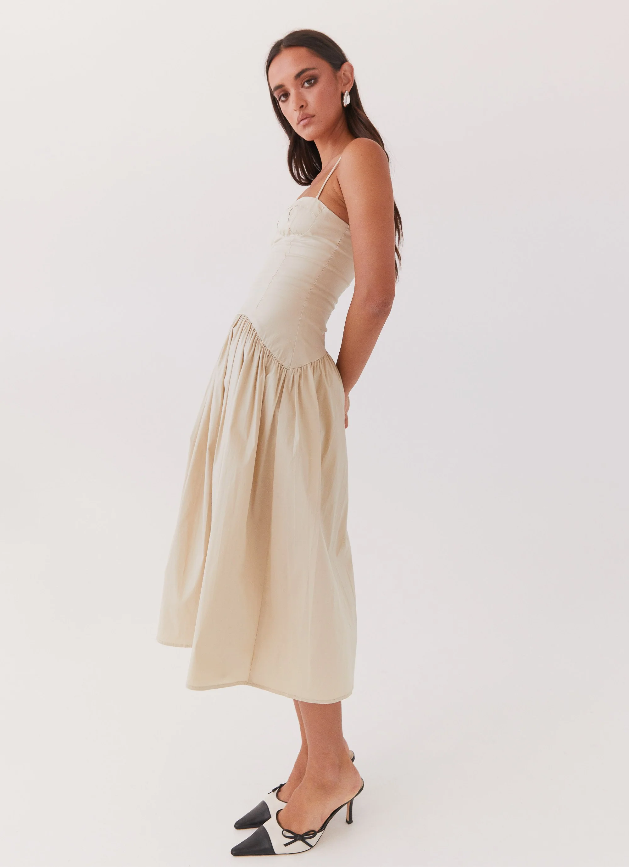 Yvette Corset Midi Dress - Desert Sage - Image 8